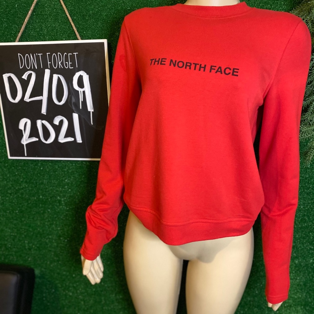 The North Face Long Sleeve Red Sweater M